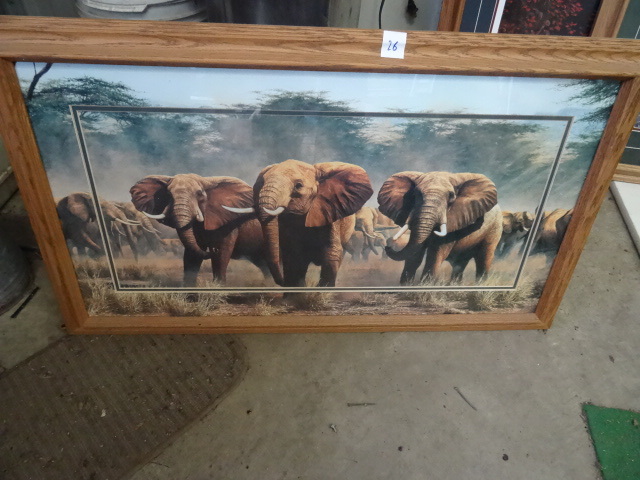 lot 26 image: 5 elephant wall hangings...