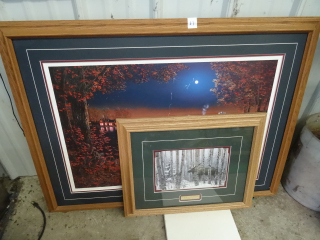 lot 27 image: Stephan Lyman moose print. Jum Hans...