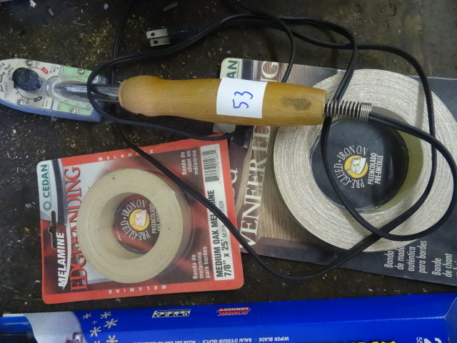 lot 53 image: 2 new rolls of edge banding. Monoko...