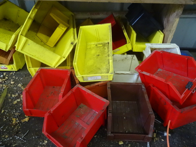lot 54 image: 22 misc sized plastic hardware bins...