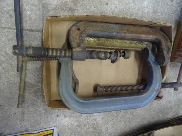 lot 82 image: 3 heavy duty C clamps...