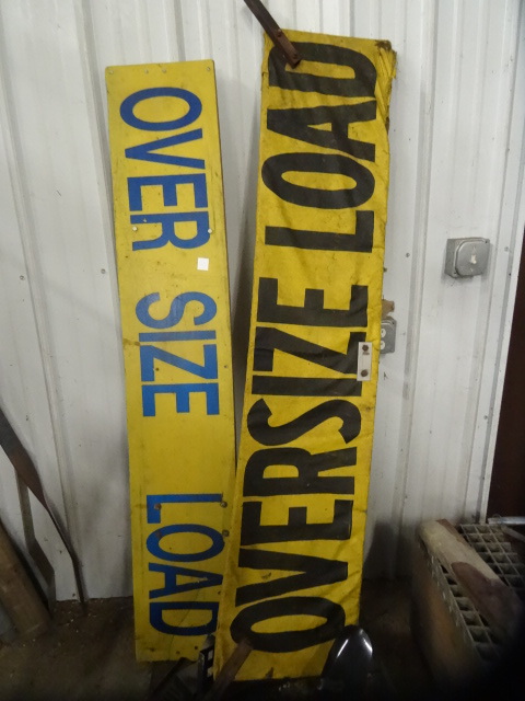 lot 207 image: 2 oversize load signs...