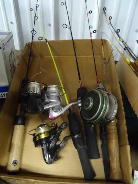 lot 94 image: 4 ice fish rods and reels...