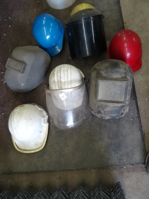 lot 120 image: Welding helmets. Face shields. Hard...