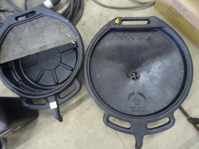 lot 135 image: 2 oil drain pans. ...