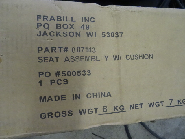 lot 137 image: Frabill 807143 seat assembly with c...