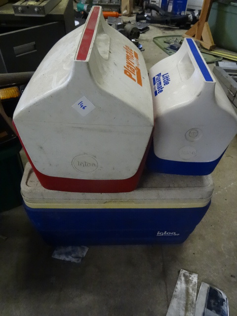 lot 146 image: 2 igloo lunch coolers. Igloo legend...