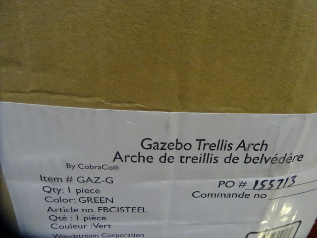 lot 174 image: Gazebo trellis arch. Green. Hgaz-G....
