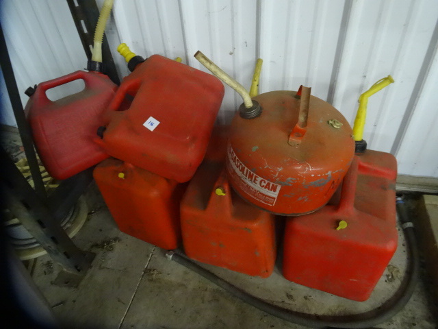 lot 196 image: 6 gas cans...