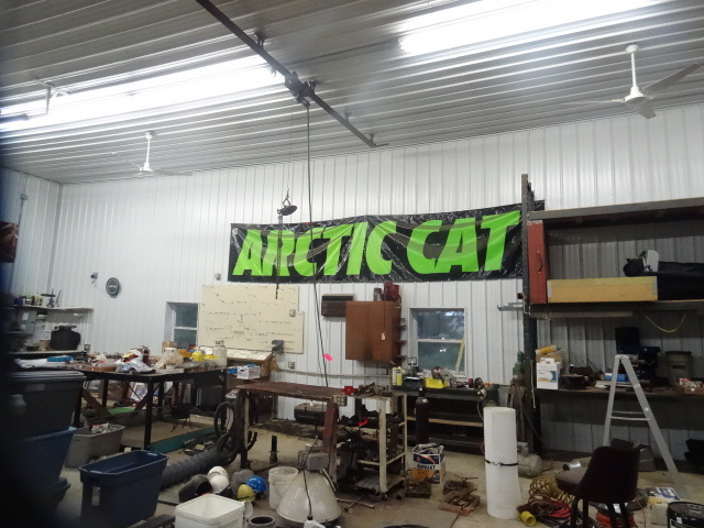 lot 197 image: Brand new Arctic cat poly banner. 4...