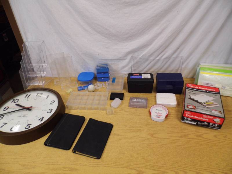 lot 26 image: Envelopes - Brochure Holders - Clock - Amp