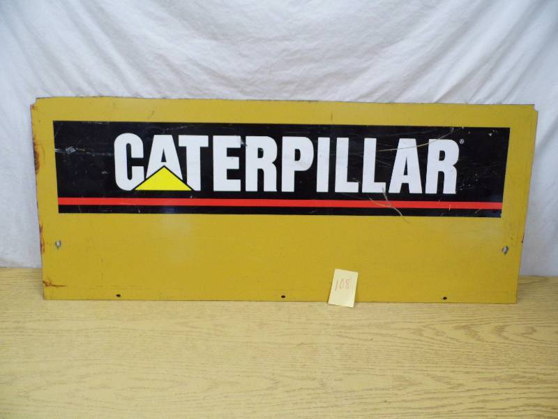 lot 108 image: Caterpillar Metal Sign