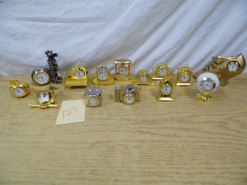 lot 127 image: Miniature Clocks