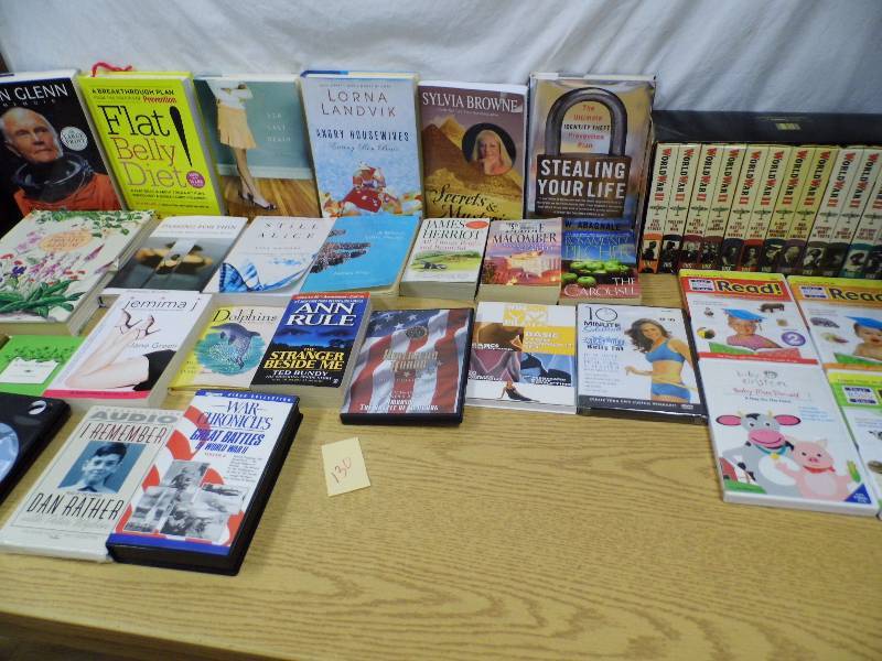 lot 130 image: Books - DVDs - VHS