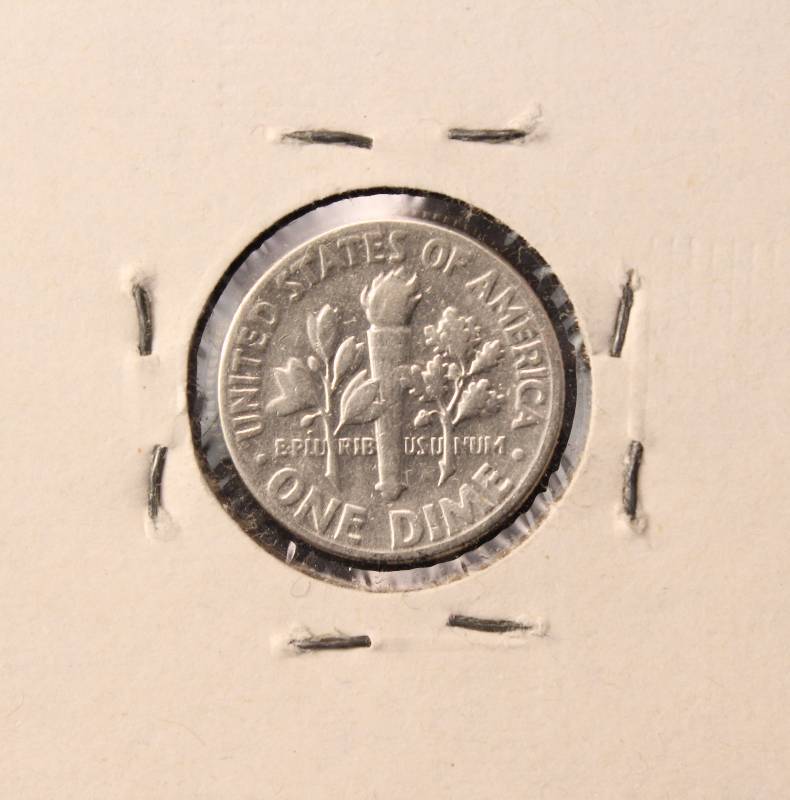 1949 ROOSEVELT SILVER DIME XF CLEANED