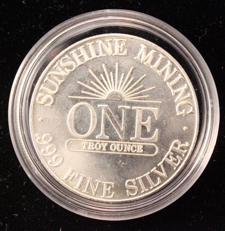 1 TROY OZ. .999 FINE SILVER SUNSHINE MINTING IN AIRTITE HOLDER