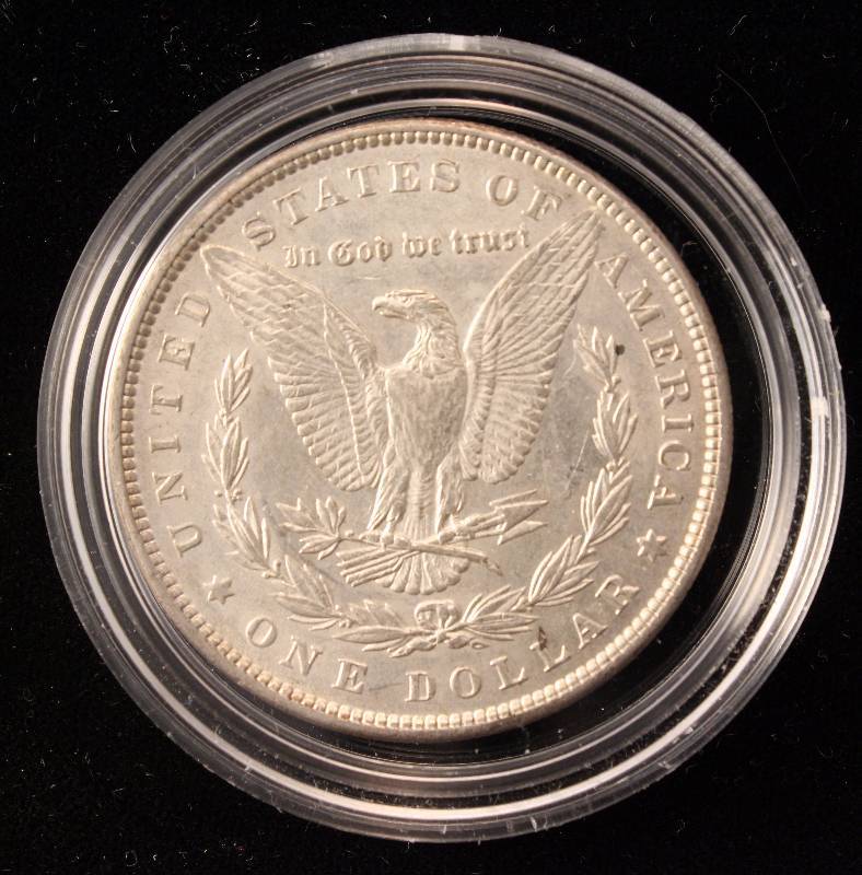 1889 MORGAN SILVER DOLLAR AU IN AIRTITE HOLDER