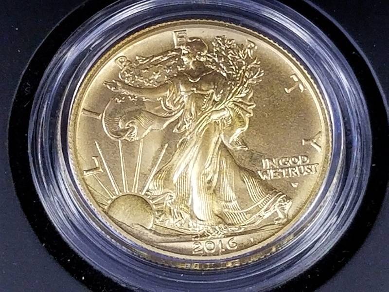 2016 US 12 OZ. GOLD WALKING LIBERTY 1916-2016 COMMEMORATIVE IN ORIGINAL MINT BOX