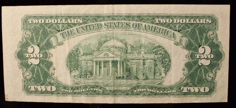 1953 RED SEAL US $2 BILL AU