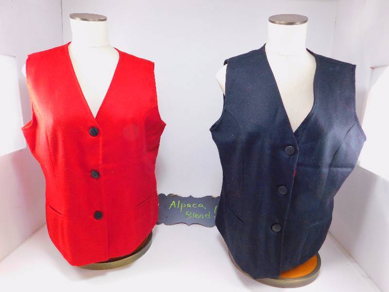 (2) New Ecuadorian Wool Vests - Size L