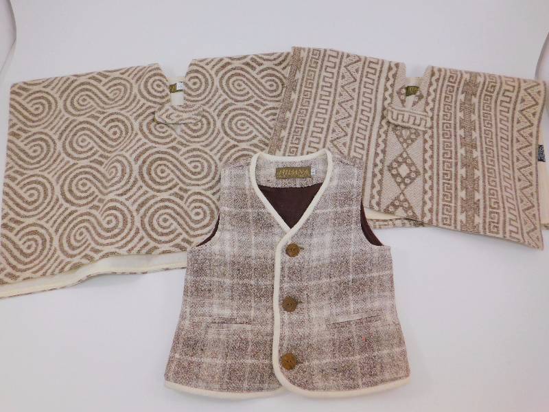 (2) New Kids WoolCotton Ponchos & (1) Vest - Ecuador