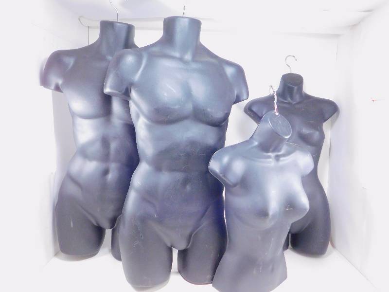 (2) Female & (2) Male Clothes Hanger Mannequins