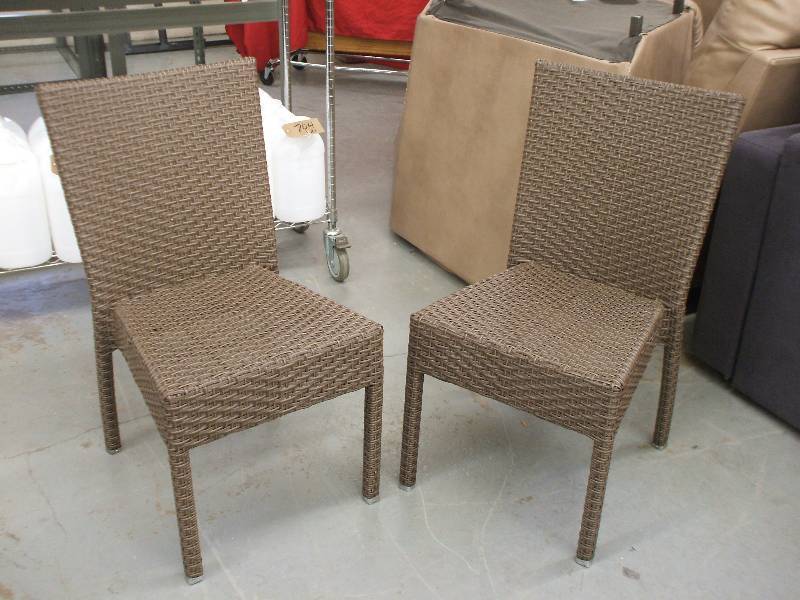 PLASTIC WOVEN WICKER CHAIRS