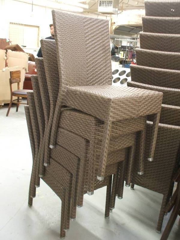 PLASTIC WOVEN WICKER CHAIRS