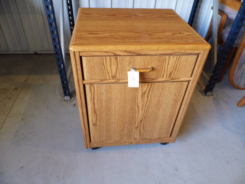 Wooden Cabinet on Wheels