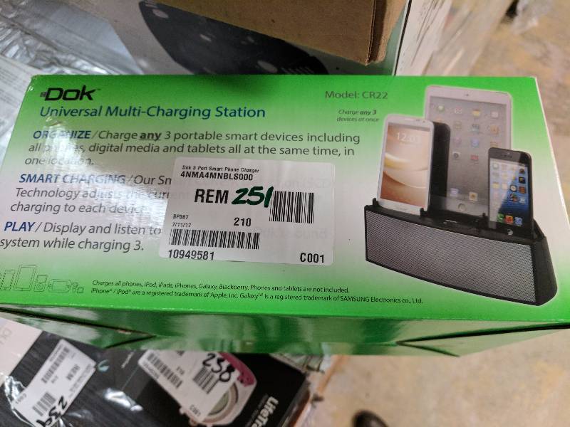 Dok 3-Port Smart Phone Charger with Speaker