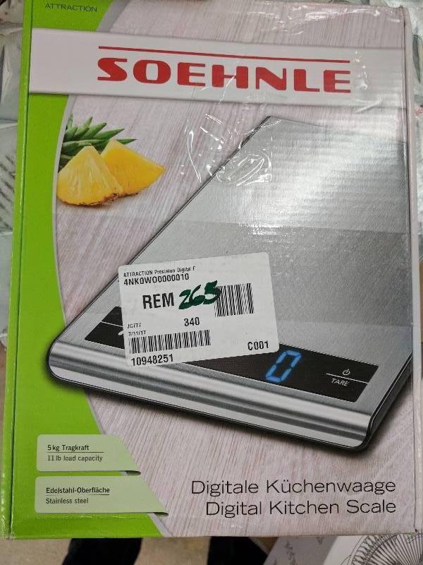 Soehnle Attraction Precision Digital Food Scale