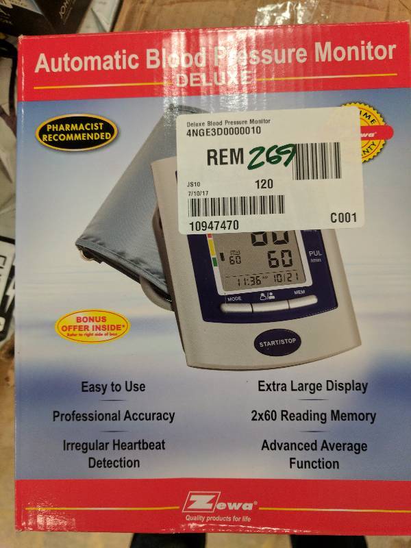 Deluxe Blood Pressure Monitor With Extra-Large Cuff