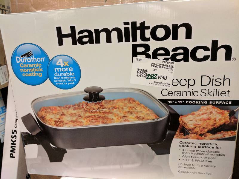 Hamilton Beach 12 x 15 Durathon Deep Dish Ceramic Nonstick Skillet