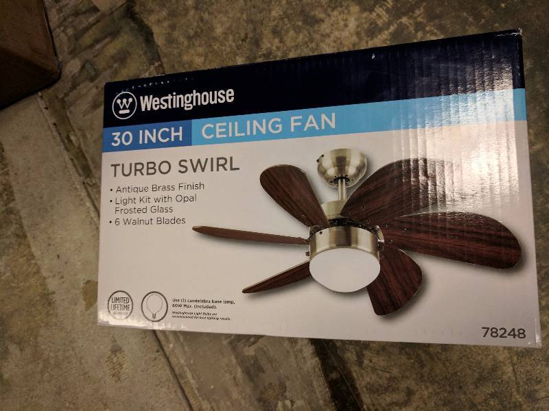 Westinghouse 30 Antique Brass Ceiling Fan