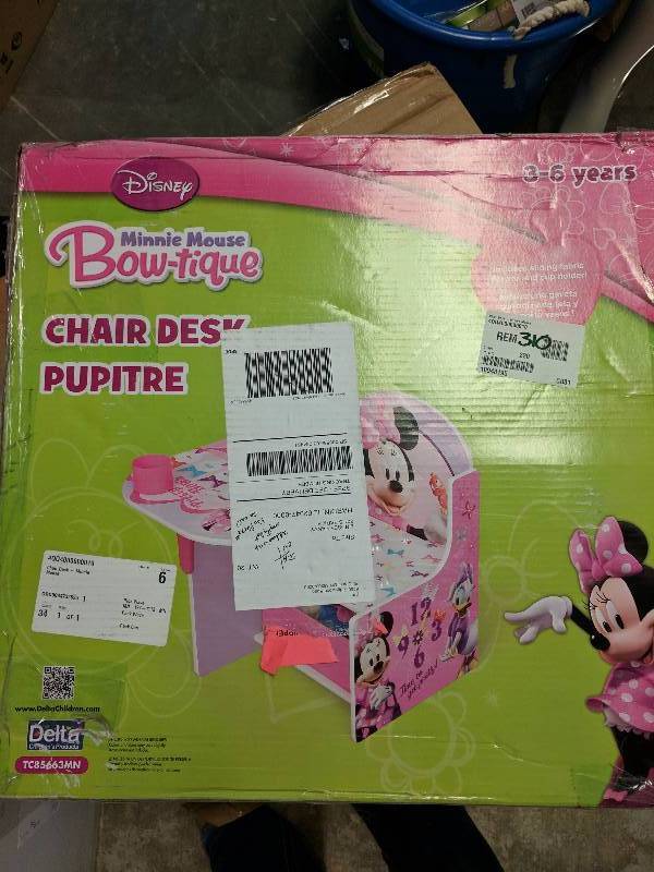 Kids� Disney Minnie Mouse Chair Desk