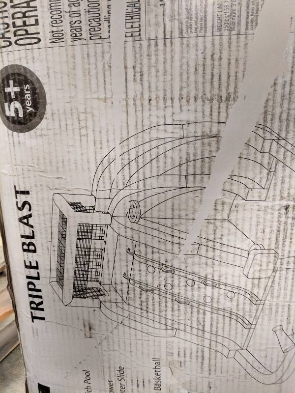 Triple Blast Inflatable Play Center with Water Slides