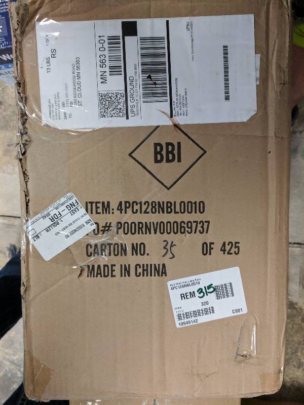 McLeland Design 3-Shelf Floor Lamp Black