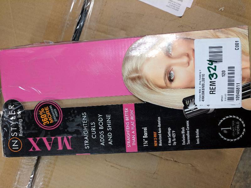 InStyler Max 2-Way Rotating Iron 1-14 Black