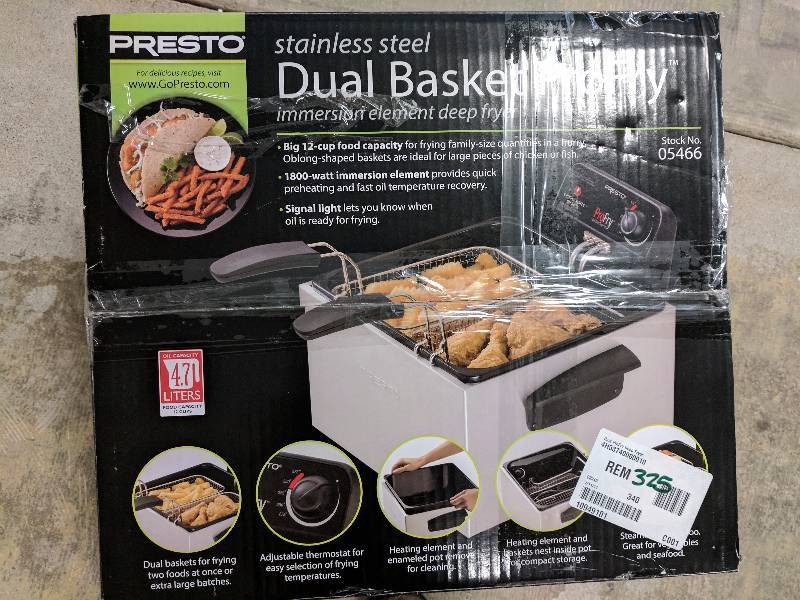Presto ProFry 12-Cup Dual-Basket Deep Fryer