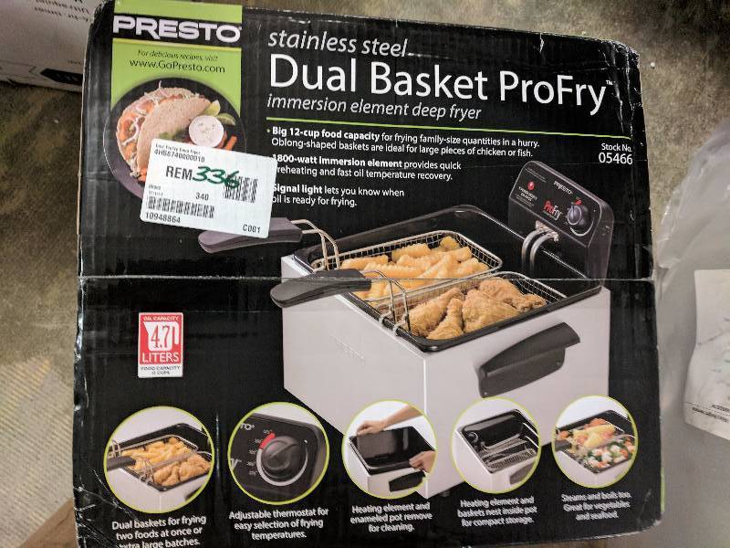 Presto ProFry 12-Cup Dual-Basket Deep Fryer