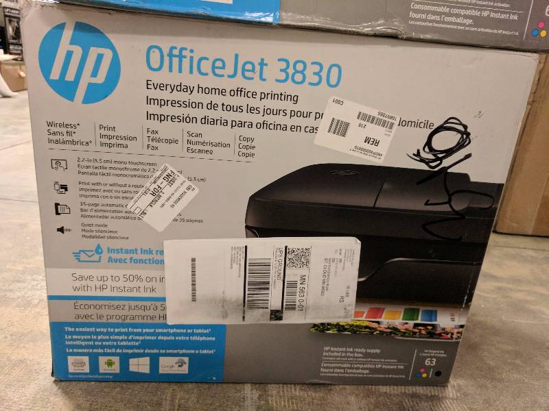 HP OfficeJet 3830 All-in-One Thermal Inkjet Printer with Wi-Fi