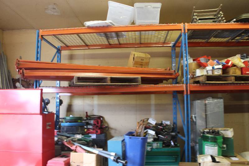 Lot of Prest Style Pallet Racking - (7) Uprights, 10 ft. x 42 and (30) 8 Ft. Crossbeams, 4 thick