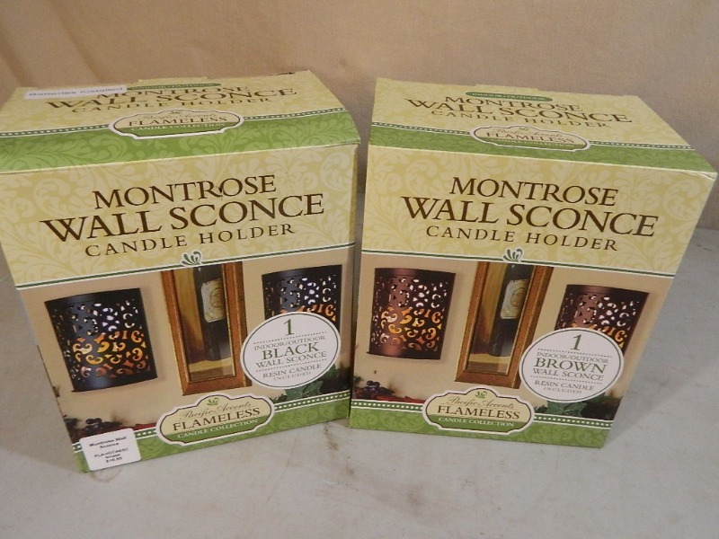 lot 66 image: 2 New Montrose Wall Sconce Candle Holders