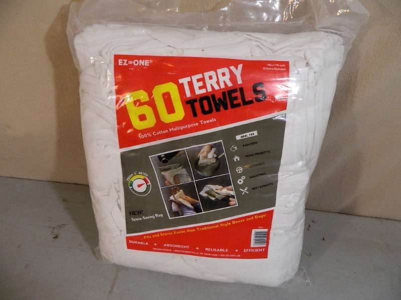 lot 83 image: 60 New Cotton Terry Towels