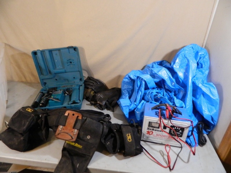 lot 118 image: Toolbelt, Tarp, and More