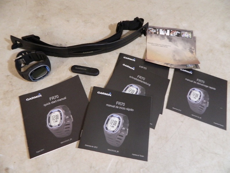 lot 142 image: Garmin FR70 Fitness Watch with Accessories