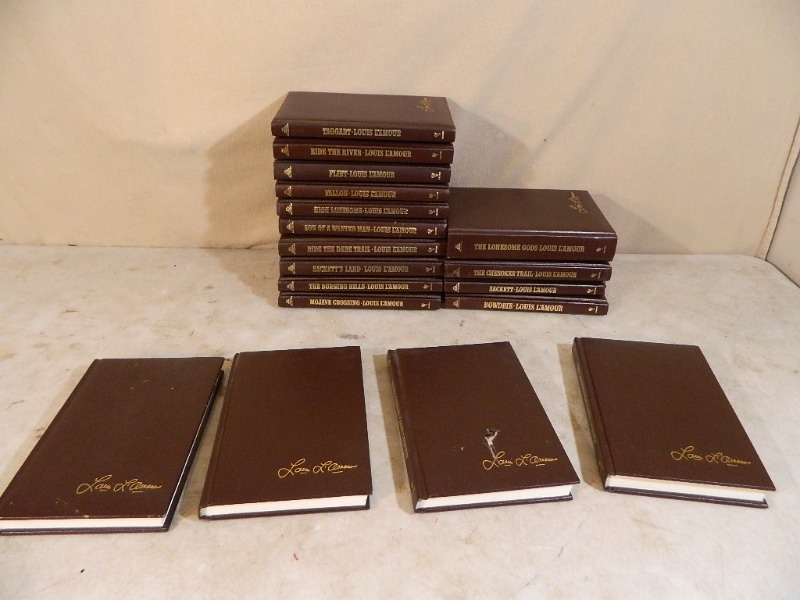 lot 161 image: Louis LAmour Hardcover Book Set