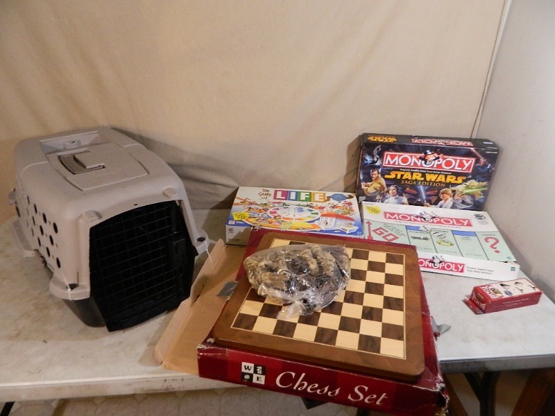 lot 185 image: Games, Pet Kennel, and More