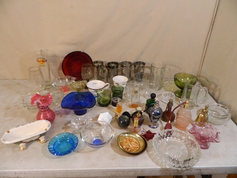 lot 188 image: Vintage Perfume Bottles, Glassware, and More