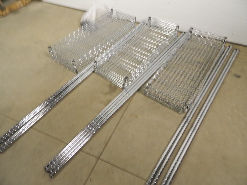 lot 15 image: 3 Adjustable Wire Shelves